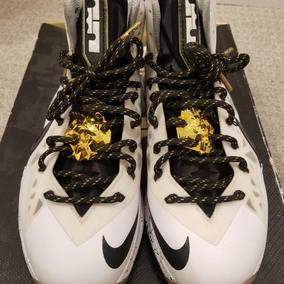 LEBRON X P.S. ELITE+ \'WHITE GOLD BLACK\' - Size 9.5 main image 9